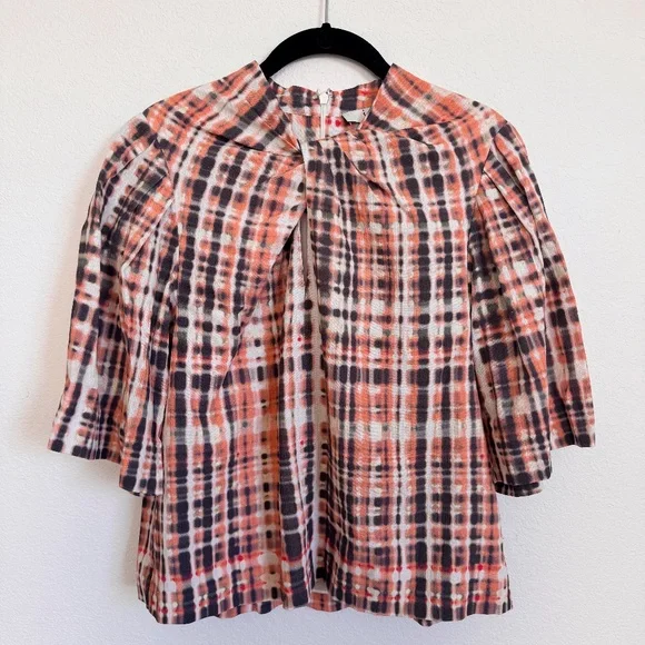 NWT Joie Lyell Twist Top Short Sleeve - Pink/Multi, Size S - Picture 2 of 13